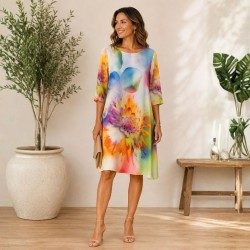 Vestido estampado corto de...