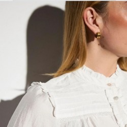 Blusa Romántica Blanca con...