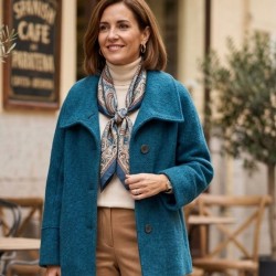 Chaquetón de Paño Azul con...